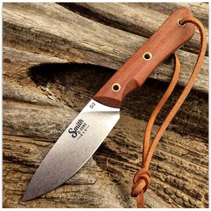 Smith & Sons Brave Polished Macarta Natural Fixed Blade Hunting Knife